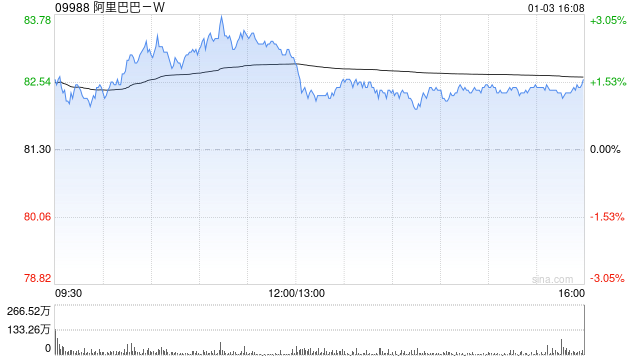 阿里巴巴-W1月2日斥资3998.69万美元回购377.36万股